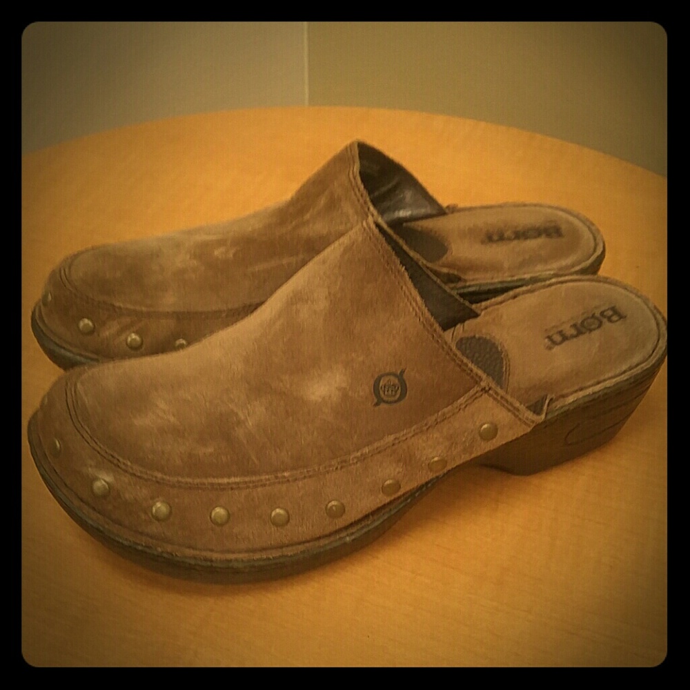 Born Marley Womens Brown Suede Leather sz9 Clogs